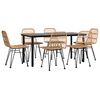 vidaXL Garden Dining Set Black