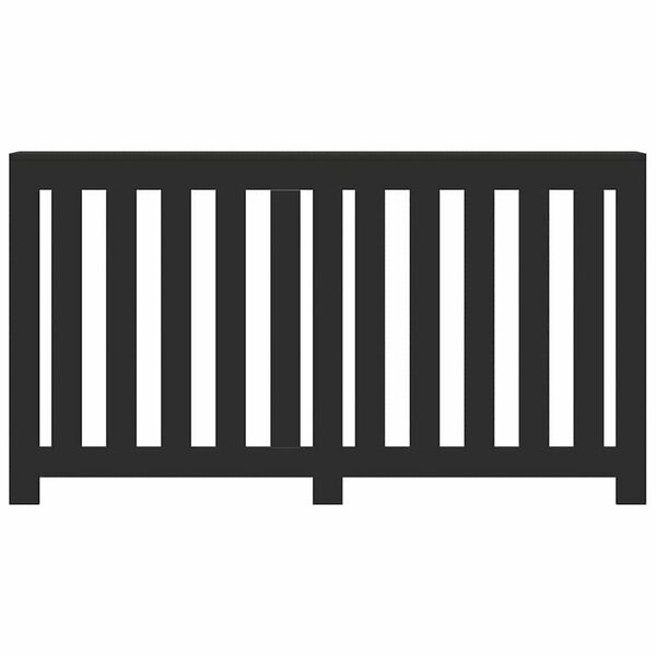 vidaXL Radiator Cover Black 58.7x7.9x32.3" Engineered Wood