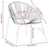 vidaXL Garden Egg Chair Black and White PE rattan, powder-coated steel