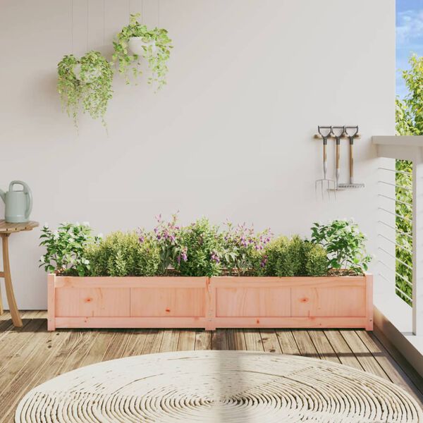 vidaXL Garden Planter Natural wood Solid Douglas wood Large