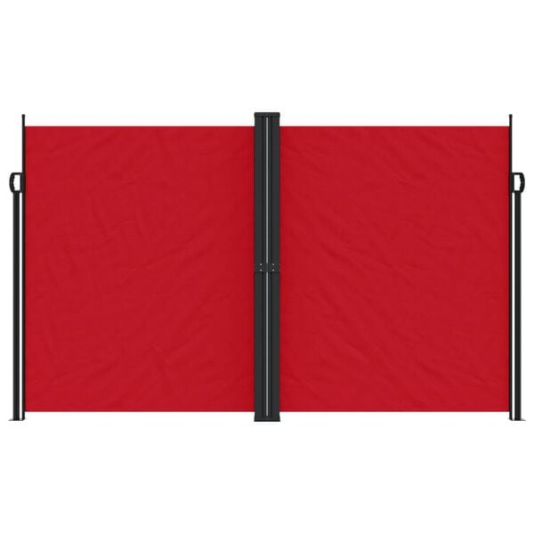 vidaXL Retractable Side Awning Red Polyester with PU coating