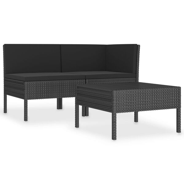 vidaXL Garden Furniture Set Black