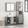 vidaXL Bathroom Furniture Set Gray Sonoma Engineered wood, Metal Medium