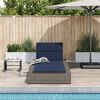 vidaXL Patio Sunbed Grey PE Rattan Standard Adjustable Armrests