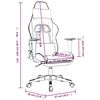 vidaXL Gaming Chair White and Pink Faux leather, Metal, Plywood Adjustable