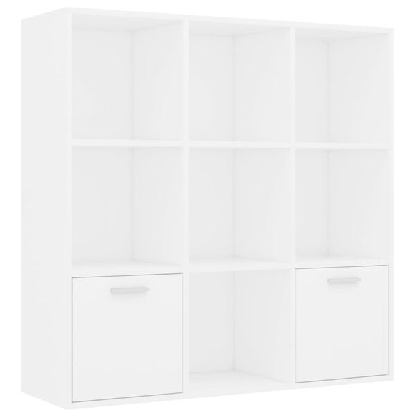 vidaXL Cabinet White Engineered Wood 38.6 in Book Cabinet Rectangular