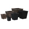 vidaXL Raised Bed Set of 3 Brown Water hyacinth, Steel