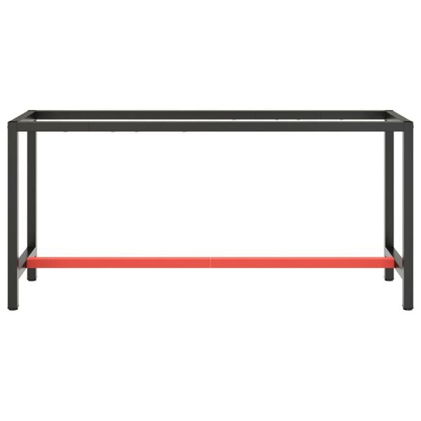 vidaXL Work Bench Frame Matte Black Powder-coated metal Medium Durable