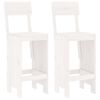 vidaXL Garden Bar Set White Solid Pine Wood Medium Footrest