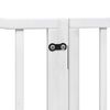 vidaXL Dog Gate Set of 4 White Poplar Wood 126.0 in Total Length
