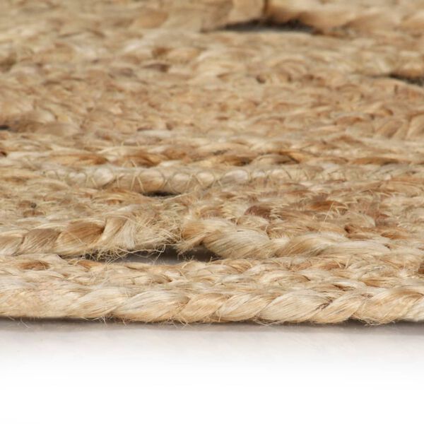 vidaXL Area Rug Natural Braided Jute 47.2 in diameter Attractive Design