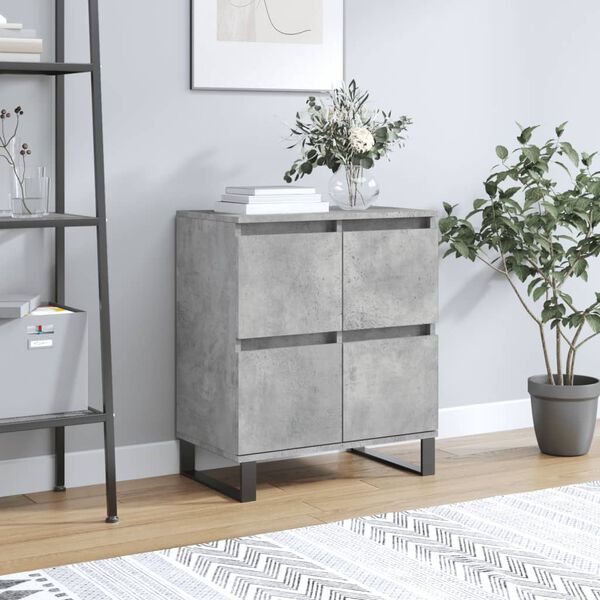 vidaXL Sideboard Concrete grey Engineered wood Medium Sideboard