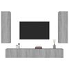 vidaXL TV Cabinet Set Set of 4 Grey Sonoma Engineered wood Medium