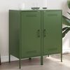 vidaXL Sideboard Set of 2 Olive Green Cold-rolled Steel Medium