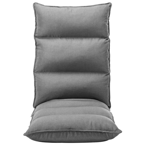 vidaXL Floor Chair Light gray Fabric, Foam Compact Foldable