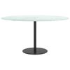 vidaXL Table Top White Tempered glass 31.5 in diameter Durable