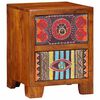 vidaXL Bedside Cabinet Set of 2 honey brown Solid acacia wood Compact