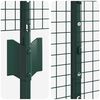 vidaXL Fence with Post Green 3.28 x 164.04 ft Steel and PVC