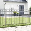 vidaXL Garden Fence Gray Steel