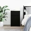 vidaXL Bedside Cabinet Black Engineered wood Standard Bedside Cabinet