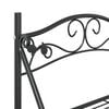 vidaXL Flower Rack Black Powder-coated Steel Flower Rack Rectangular
