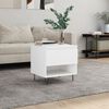 vidaXL Coffee Table White Engineered wood, Metal Medium Coffee Table