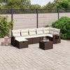 vidaXL Garden Sofa Set Brown Poly Rattan Large Modular Garden Sofa Set