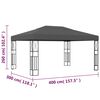 vidaXL Gazebo Anthracite 100% polyester, steel 10 x 13 ft Tough Gazebo