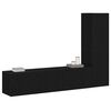 vidaXL TV Cabinet Set 4 pcs Black Oak 51.38 x 11.81 x 55.12 in