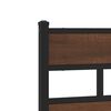 vidaXL Bed Frame Brown Oak Steel, Engineered Wood Double Modern