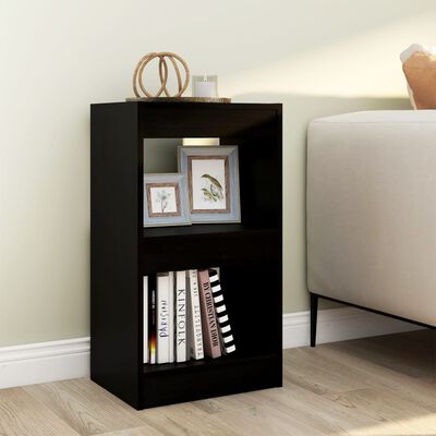 vidaXL Book Cabinet/Room Divider Black 15.7"x11.8"x28.3"
