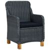vidaXL Garden Lounge Set Dark grey and black