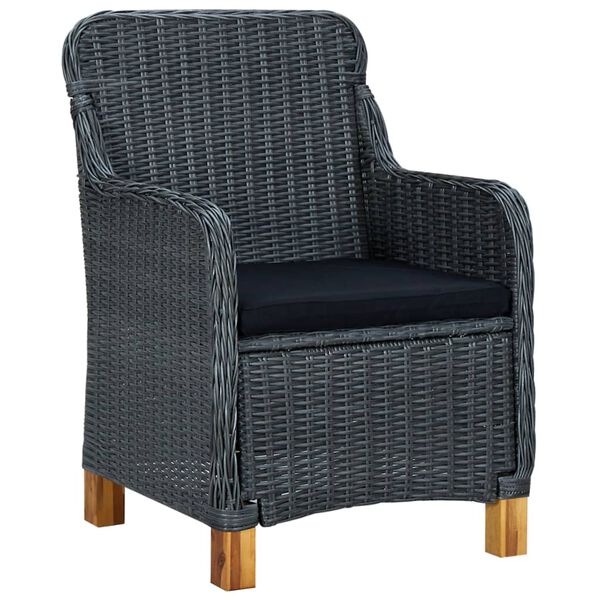 vidaXL Garden Lounge Set Dark grey and black