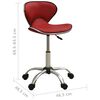 vidaXL Salon Spa Stool Wine Red Faux Leather Adjustable