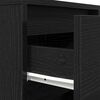vidaXL Bedside Cabinet Black Engineered Wood Large Bedside Cabinet