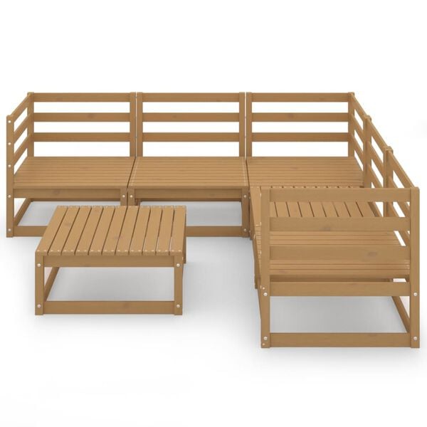 vidaXL Garden Lounge Set Honey Brown Solid Pinewood Large Durable