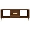 vidaXL Coffee Table Brown Oak Engineered Wood, Iron Medium Coffee Table