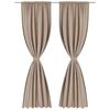 vidaXL 2 pcs Cream Slot-Headed Blackout Curtains 53.1 x 96.5"