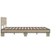 vidaXL Bed Frame Sonoma oak Engineered wood, metal Full Durable