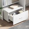 vidaXL Desk with Drawer White 51.77 x 19.69 x 41.93 in Engineered Wood