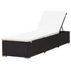 vidaXL Sunlounger Brown and cream white