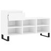 vidaXL Shoe Cabinet High gloss white Engineered wood, metal Shoe Cabinet