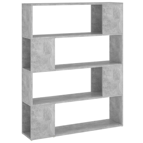 vidaXL Book Cabinet Room Divider Concrete grey Engineered wood