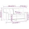 vidaXL 2-seater Sofa Black
