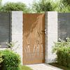 vidaXL Garden Gate 33.5x78.7" Corten Steel Grass Design