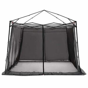 vidaXL Inner Tent with Roof Grey and Orange 303 x 303 x 196 cm Taffeta
