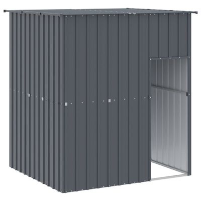 vidaXL Dog House with Roof Anthracite 65"x60.2"x71.3" Galvanized Steel