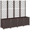 vidaXL Garden Planter Brown Polypropylene Large Modular