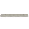 vidaXL Wall Shelf Set of 4 Concrete grey MDF 23.6x3.5x1.2 in
