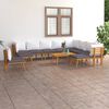 vidaXL Garden Lounge Set Dark grey, white